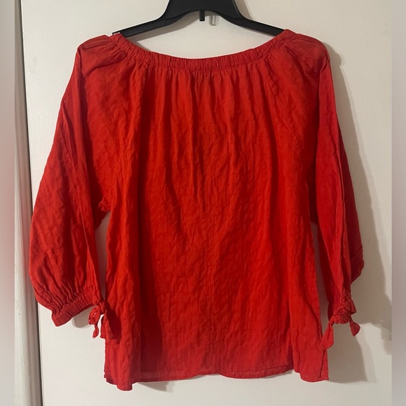 Cleobella Boho Flowy 100% Organic Cotton Rylan Top Orange Cherry XL Sustainable - Picture 7 of 9